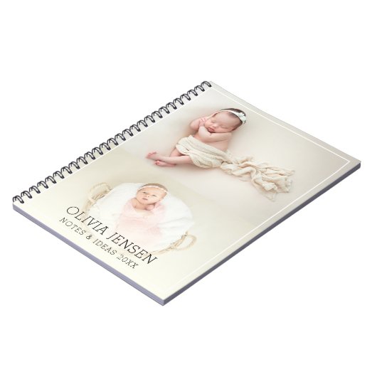 Benutzerdefiniertes Foto mit Individuelle Name- un Notizblock (Linke Seite)