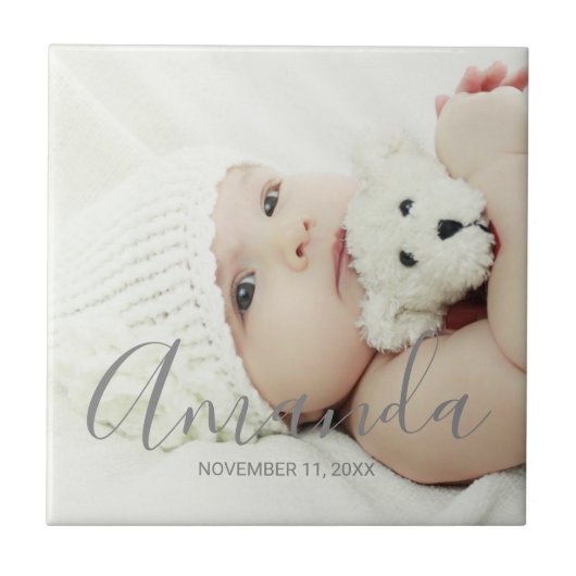 Benutzerdefiniertes Foto mit Individuelle Name und Fliese (Vorderseite)