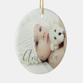 Benutzerdefiniertes Foto mit Individuelle Name und Keramik Ornament (Rechts)