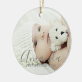 Benutzerdefiniertes Foto mit Individuelle Name und Keramik Ornament (Links)