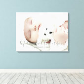 Benutzerdefiniertes Foto mit Individuelle Name und Leinwanddruck (Insitu (Holzboden))