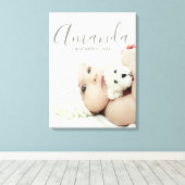 Benutzerdefiniertes Foto mit Individuelle Name und Leinwanddruck (Insitu (Holzboden))