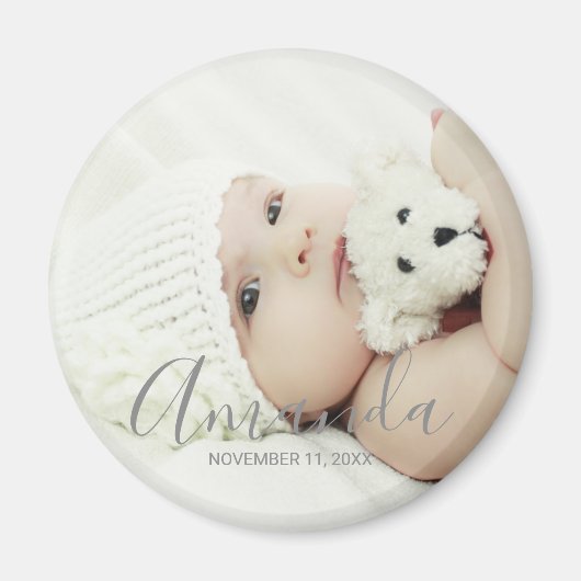 Benutzerdefiniertes Foto mit Individuelle Name und Magnet (Vorne)