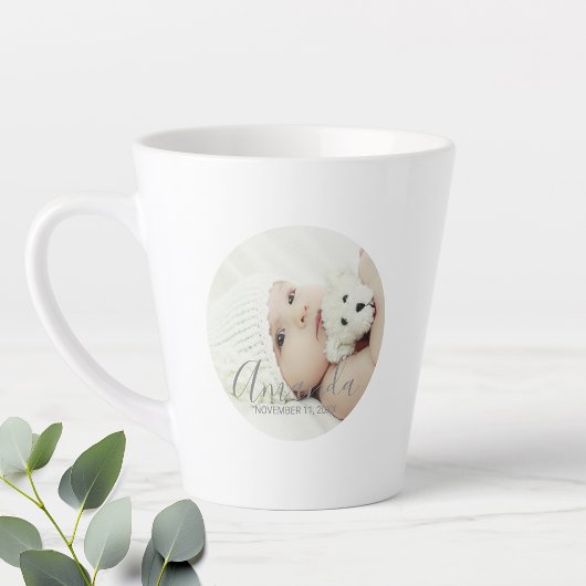 Benutzerdefiniertes Foto mit Individuelle Name und Milchtasse