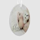 Benutzerdefiniertes Foto mit Individuelle Name und Ornament (Vorderseite)