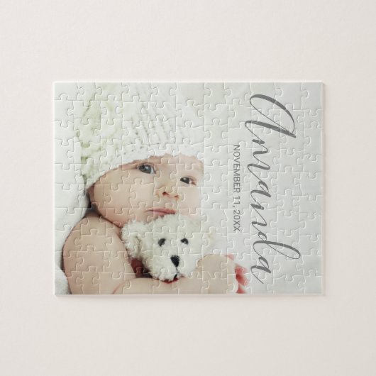 Benutzerdefiniertes Foto mit Individuelle Name und Puzzle (Horizontal)