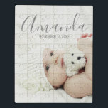 Benutzerdefiniertes Foto mit Individuelle Name und Puzzle<br><div class="desc">Erstellen Sie ein personalisiertes Foto-Geschenk mit Ihrem eigenen Foto, vom geliebten Foto zu Ihrem bezaubernden Haustier-Foto, um Ihr Design einzigartig zu machen. Dieses Design verfügt über benutzerdefiniertes Foto mit individuelle Name im modernen Skript-Schriftart-Stil und benutzerdefinierten Text im modernen serifenlosen Schriftart-Stil. Ideal als Familiengeschenk, als Geschenk für Neuvermählte, als Familienvorteil und...</div>