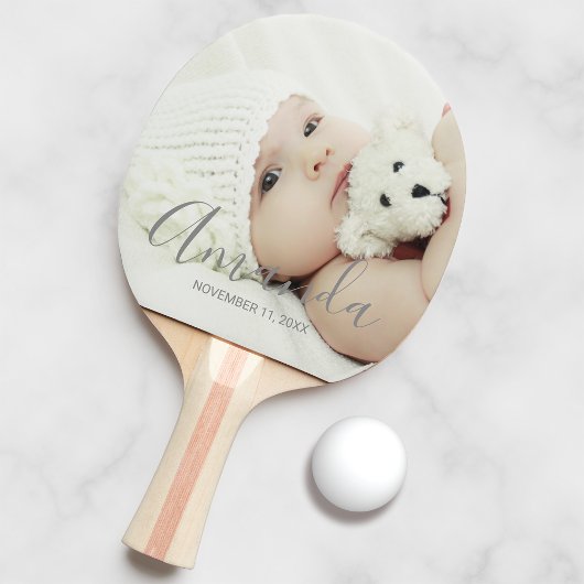 Benutzerdefiniertes Foto mit Individuelle Name und Tischtennis Schläger