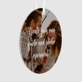 Benutzerdefiniertes Foto mit Kostenvoranschlag Ornament (Vorderseite)