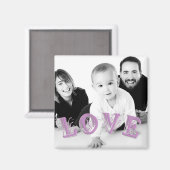 Benutzerdefiniertes Foto mit Liebe Lettern Overlay Magnet (Vorderseite/Rückseite)