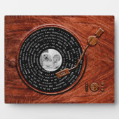 Benutzerdefiniertes Foto mit Liebe-Meldung Rustika Fotoplatte (Vorderseite)