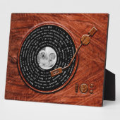 Benutzerdefiniertes Foto mit Liebe-Meldung Rustika Fotoplatte (Seite)