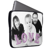 Benutzerdefiniertes Foto mit LIEBE Typografie-Over Laptopschutzhülle (Vorne Rechts)