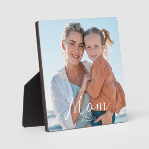 Benutzerdefiniertes Foto mit moderner Schrift für Fotoplatte