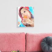 Benutzerdefiniertes Foto mit Name und Datum Leinwanddruck (Insitu (Wohnzimmer))