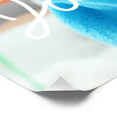 Benutzerdefiniertes Foto mit Name und Datum Poster (Ecke)