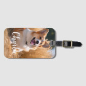 Benutzerdefiniertes Foto mit Namen Gepäckanhänger (Vorderseite (Horizontal))