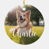 Benutzerdefiniertes Foto mit Namen Keramik Ornament (Hinten)