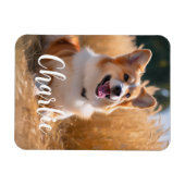 Benutzerdefiniertes Foto mit Namen Magnet (Horizontal)