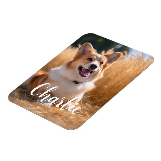 Benutzerdefiniertes Foto mit Namen Magnet (Linke Seite)