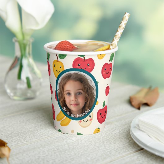 Benutzerdefiniertes Foto mit niedlichem Rot und Ge Pappbecher (In Situ)