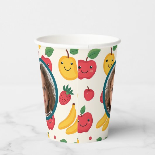 Benutzerdefiniertes Foto mit niedlichem Rot und Ge Pappbecher (Rechts)