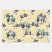 Benutzerdefiniertes Foto mit Niedlicher Cat Holing Geschenkpapier Set (Vorderseite)