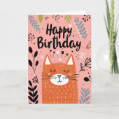 Benutzerdefiniertes Foto mit Niedlicher Orange Cat Karte (Vorderseite)