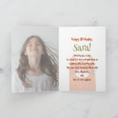 Benutzerdefiniertes Foto mit Niedlicher Orange Cat Karte (Innenseite)