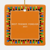 Benutzerdefiniertes Foto mit Party-Hintergrundfarb Keramikornament (Rückseite)