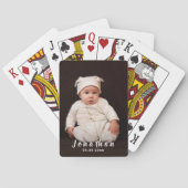 Benutzerdefiniertes Foto mit personalisiertem Name Spielkarten (Rückseite)