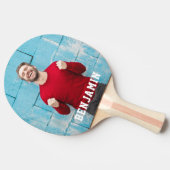 Benutzerdefiniertes Foto mit Personalisiertem Name Tischtennis Schläger (Seitenansicht)