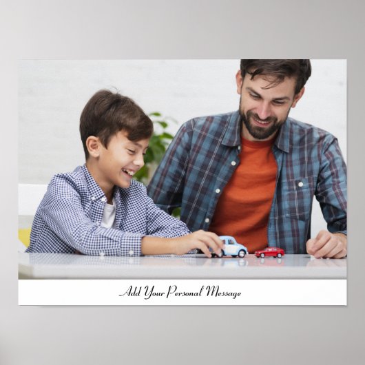 Benutzerdefiniertes Foto mit Personalisiertem Text Poster (Vorne)