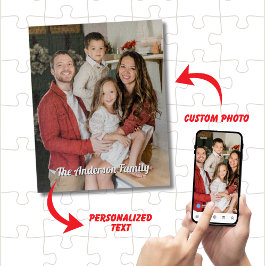 Benutzerdefiniertes Foto mit Personalisiertem Text Puzzle