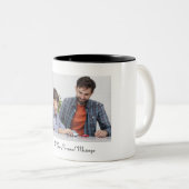Benutzerdefiniertes Foto mit Personalisiertem Text Zweifarbige Tasse (VorderseiteRechts)