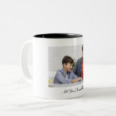 Benutzerdefiniertes Foto mit Personalisiertem Text Zweifarbige Tasse (Vorderseite Links)