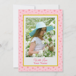 Benutzerdefiniertes Foto mit rosa Liebe Herz