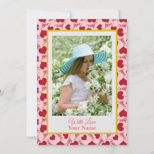 Benutzerdefiniertes Foto mit rosa Liebe Herz