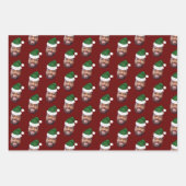 Benutzerdefiniertes Foto mit Santa Hat Geschenkpapier Set (Vorderseite)