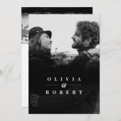 Benutzerdefiniertes Foto mit stilvollem Black Abst Einladung (Vorne/Hinten)