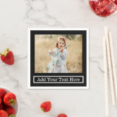 Benutzerdefiniertes Foto mit Text-Napkins Serviette (Beispiel)
