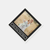 Benutzerdefiniertes Foto mit Text-Napkins Serviette (Ecke)