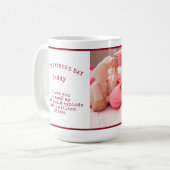 Benutzerdefiniertes Foto mit Vatertag Gedicht Dark Kaffeetasse (Vorderseite Links)