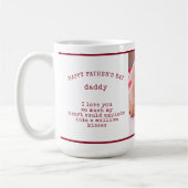 Benutzerdefiniertes Foto mit Vatertag Gedicht Dark Kaffeetasse (Links)