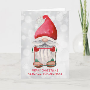 Benutzerdefiniertes Foto mit Watercolor Gnome-Kart Karte