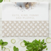 Benutzerdefiniertes Foto mit weißen Pasten auf Bei Geschirrtuch (Gefaltet)