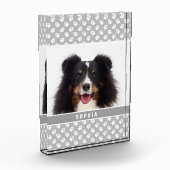 Benutzerdefiniertes Foto mit weißen Pasten auf Gra (Links)