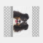 Benutzerdefiniertes Foto mit weißen Pasten auf Gra Fleecedecke (Vorderseite (Horizontal))