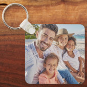 Benutzerdefiniertes Foto mit zwei Fotos Schlüsselanhänger (Vorderseite)