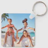 Benutzerdefiniertes Foto mit zwei Fotos Schlüsselanhänger (Rückseite)
